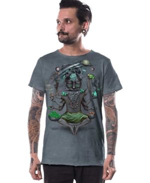 חולצת טי שרט פלזמה SABOOSH CONCRETE GREY WASH