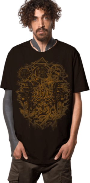 חולצת טי שרט פלזמה SENSEI DARK BROWN