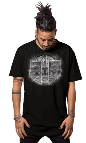 חולצת טי שרט פלזמה Mask Of A Black