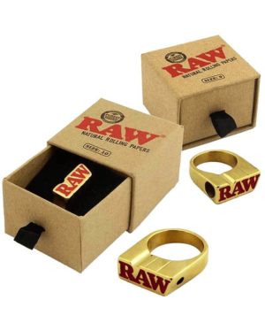 טבעת עישון RAW ציפוי זהב 24K