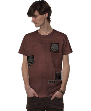 חולצת טי שרט פלזמה DIMENSION 412 BORDEAUX WASH