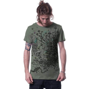 חולצת טי שרט פלזמה SHROOMBEARD LIGHT GREEN