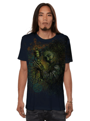 חולצת טי שרט פלזמה GUESS WHAT DARK BLUE