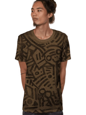 חולצת טי שרט פלזמה SMILO MOKKA MELANGE