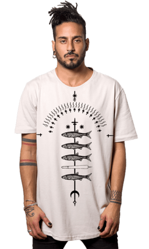 חולצת טי שרט פלזמה Pufferfish White