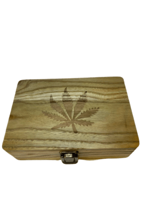 קופסת עץ לאחסון Leaf בינונית