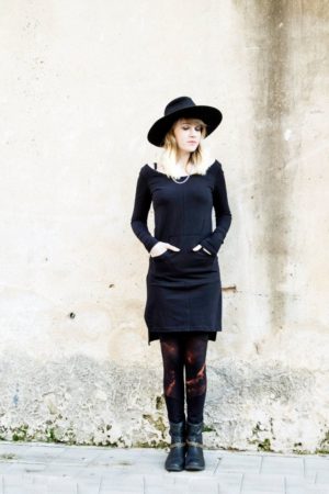 טוניקה שרוול ארוך שחור