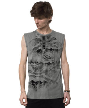 גופיה לגבר פלזמה STONE ISLAND LIGHT GREY WASH