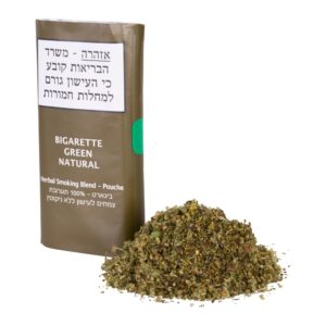 תחליף טבק ללא ניקוטין Bigarette GREEN NATURAL 30g  - ביגארט גרין נאטורל
