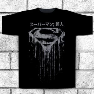 חולצת טישרט DC Comics Superman חולצה קצרה - Distressed Japanese