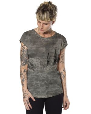 חולצת טי שירט LOST SHIP LIGHT GREY