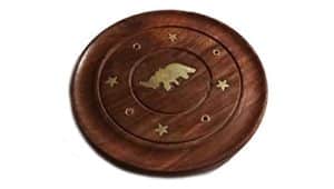 מתקן להבערת קטורת שטוח עגול