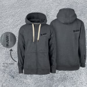 סווטשירט רואו Rolling Papers X RAW ZIP Hoodie GRAY