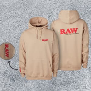 קפוצ׳ון רואו Rolling Papers X RAW Hoodie Sand