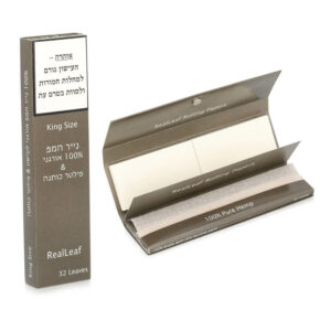 נייר גלגול Real Leaf המפ Hemp גדול King size + פילטרים
