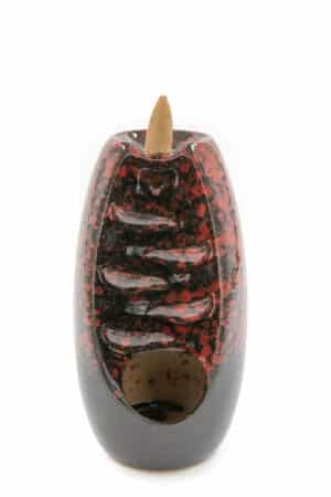 מתקן/מעמד לקטורת קונוס מפל עשן-BACKFLOW מאונך 18 ס״מ אדום