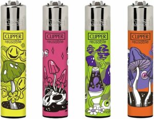 סדרת 4 מצתי קליפר Melting Psycho Mushrooms