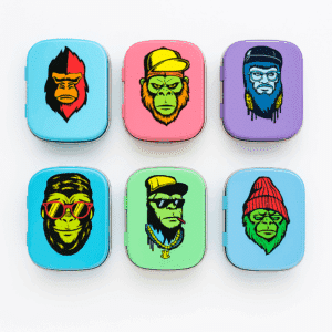 קופסת אחסון מתכת Gorilla Rolling Stars