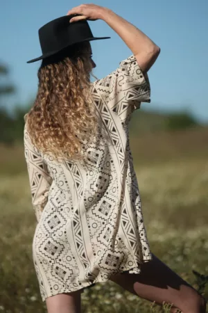 קימונו יוניסקס Kimono BW Print