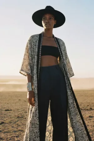 קימונו בוהו ארוך Kimono Boho