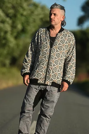 ג׳קט גברים  Bomber Jacket Blue eyes Print