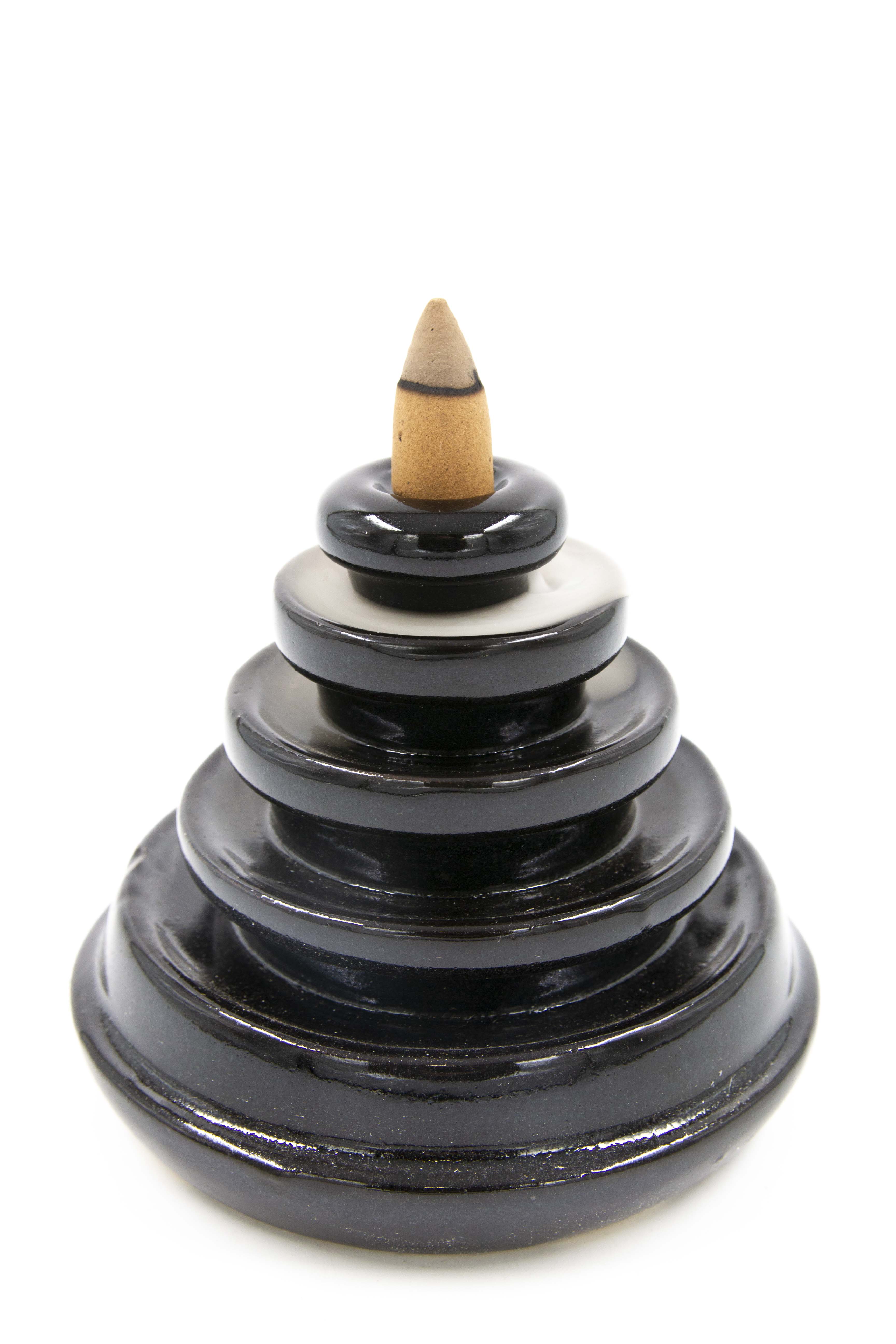 מתקן/מעמד לקטורת קונוס מפל עשן-BACKFLOW ספירלה