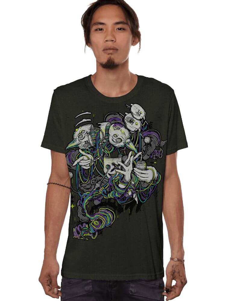 חולצת טי שרט פלזמה SWITCHER OLIVE MELANGE