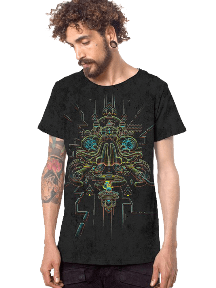 חולצת טי שרט פלזמה ORACULAR DARK GREY TEXTURE