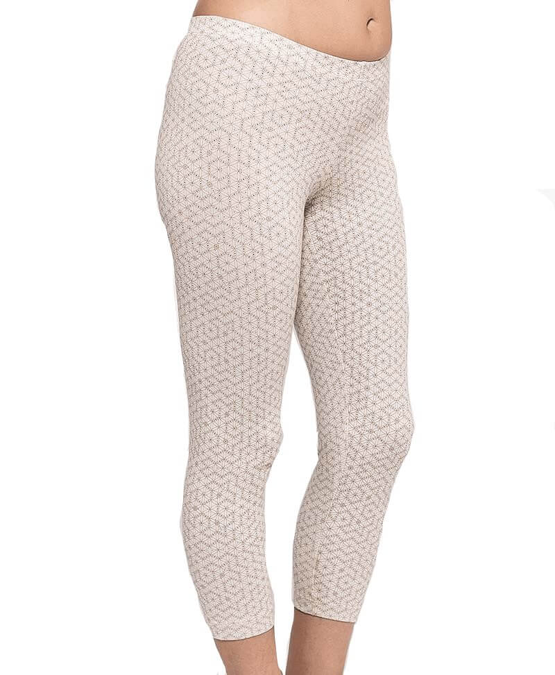 טייץ מודפס 3/4 seeds-offwhite