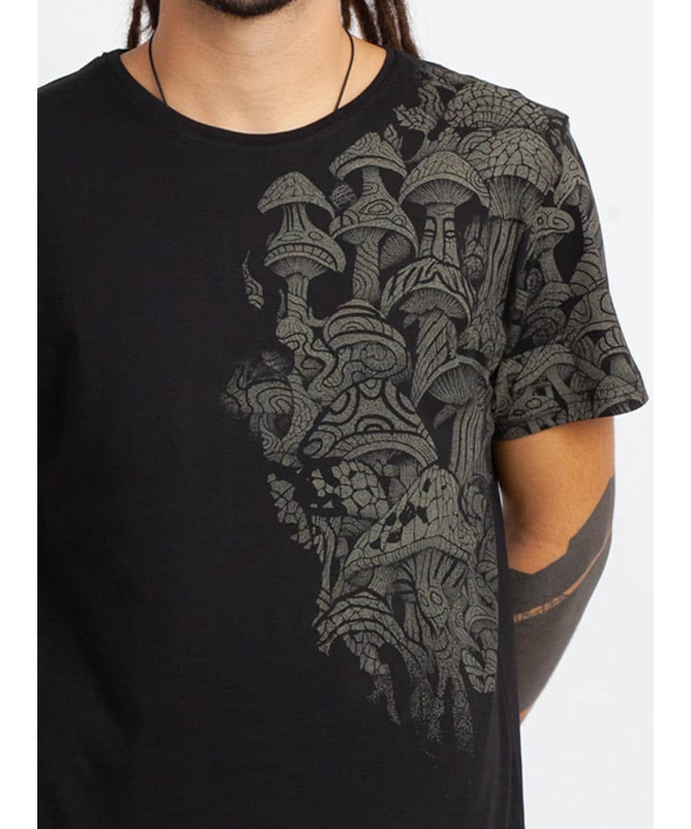 DEEP FOREST BLACK חולצת טישרט גברים