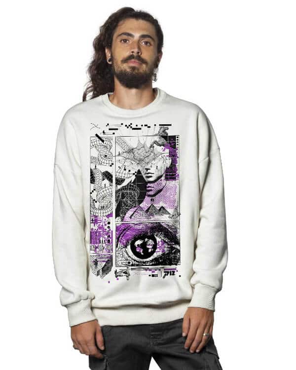 ג'אמפר PIXEL GENERATION WHITE