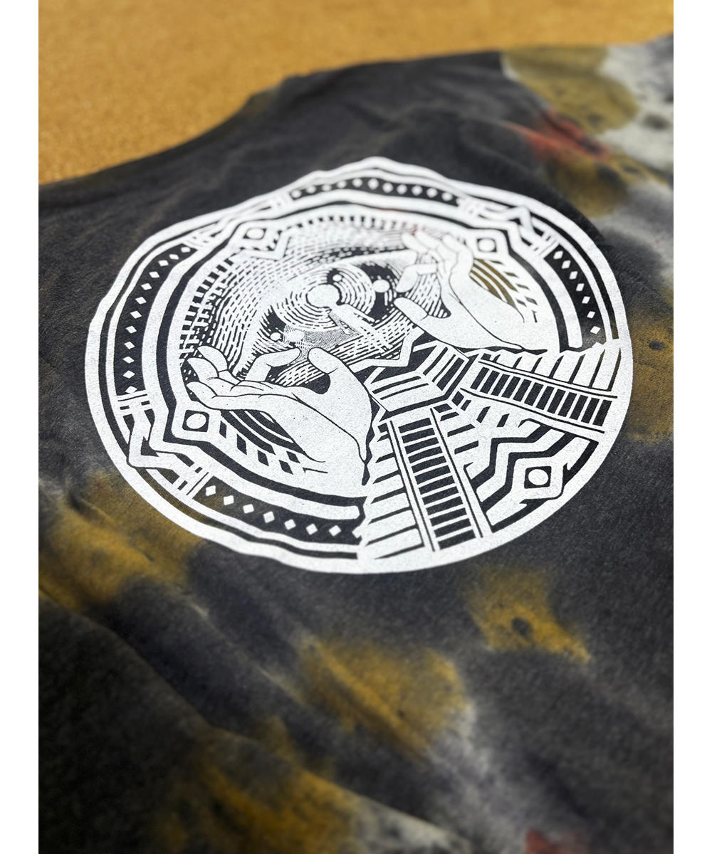 Solos RUST GREY TIE DYE חולצת טישרט גברים