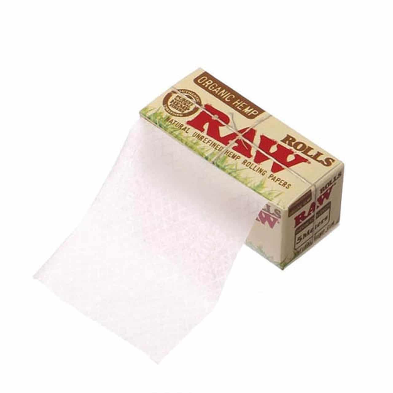 נייר גלגול רול באורך 5 מטר RAW ORGANIC קינג סייז סלים