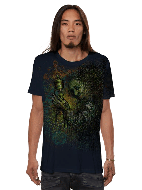 חולצת טי שרט פלזמה GUESS WHAT DARK BLUE