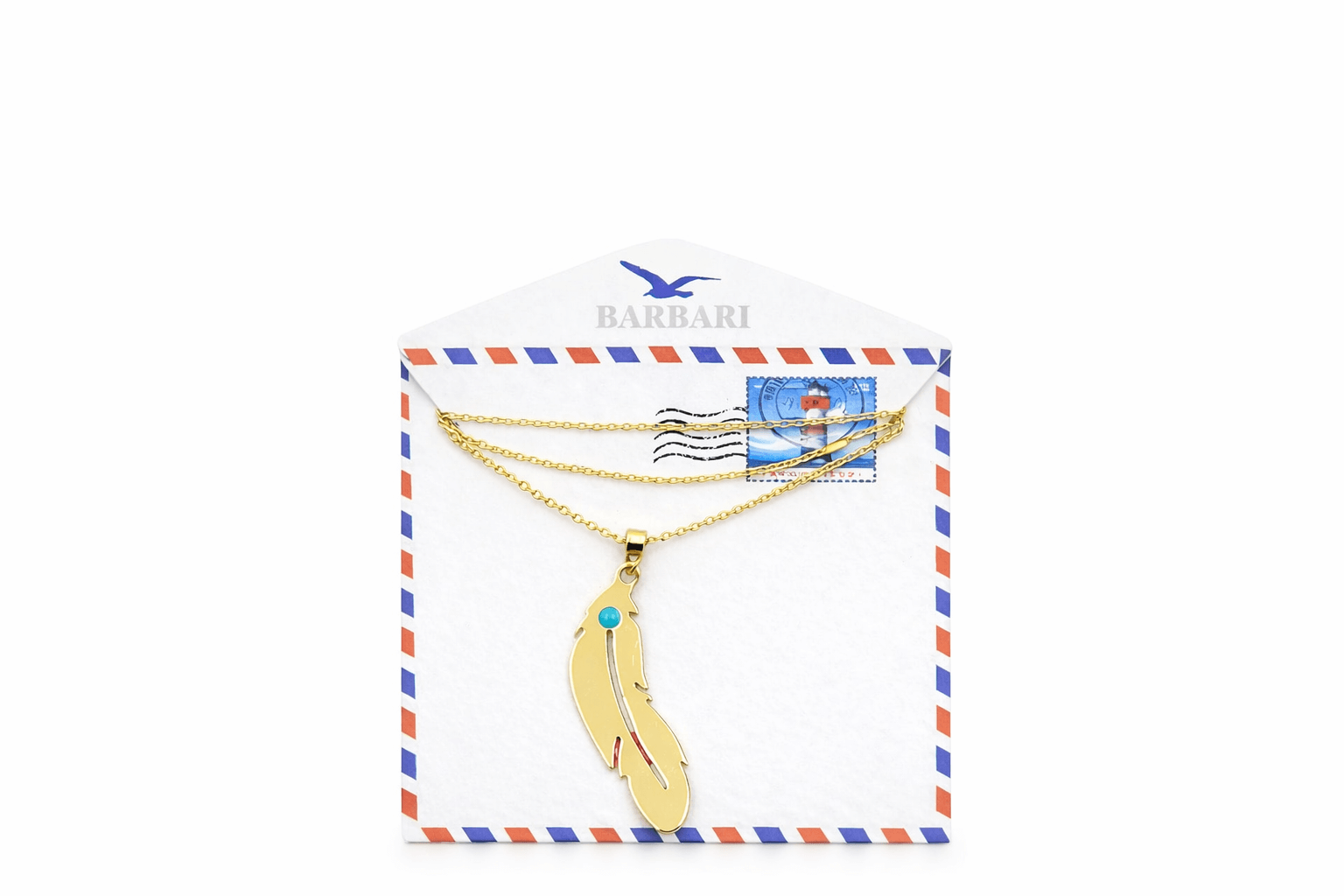 שרשרת גולדפילד בציפוי זהב 18K נוצה