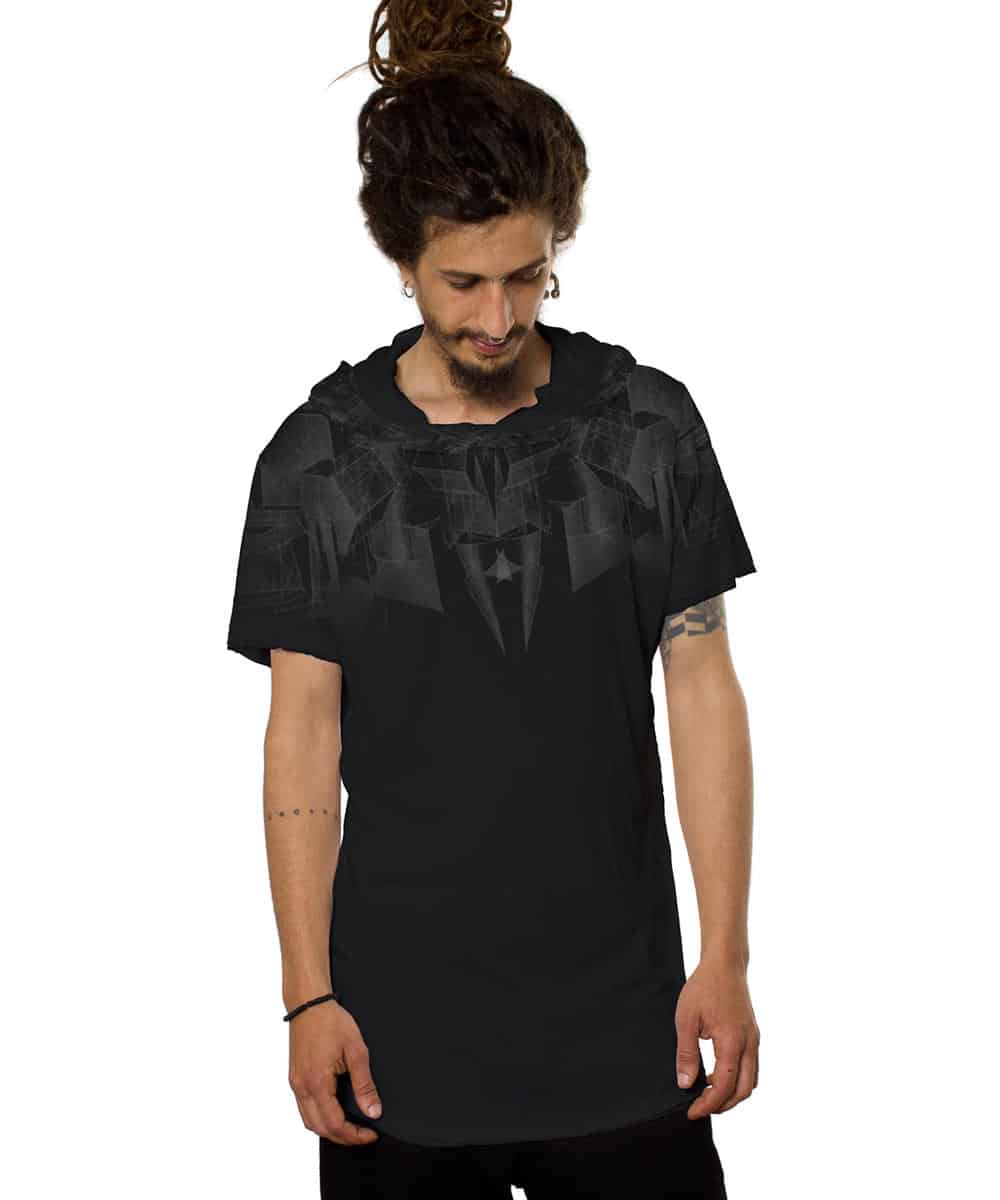 Geomeister Black חולצת טישרט הודי גברים