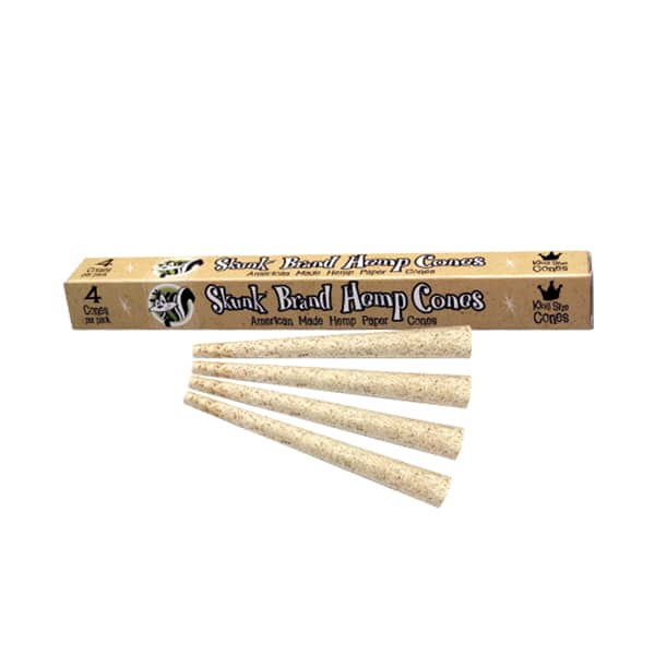 4 קונוסים מוכנים למילוי המפ אמריקאי קינג סייז Skunk Brand