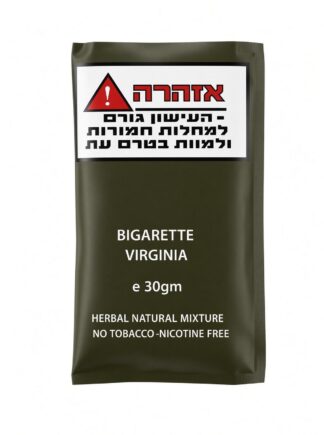 תחליף טבק ללא ניקוטין ביגארט וירג׳יניה Bigarette Virginia Tobacco Flavor 30g