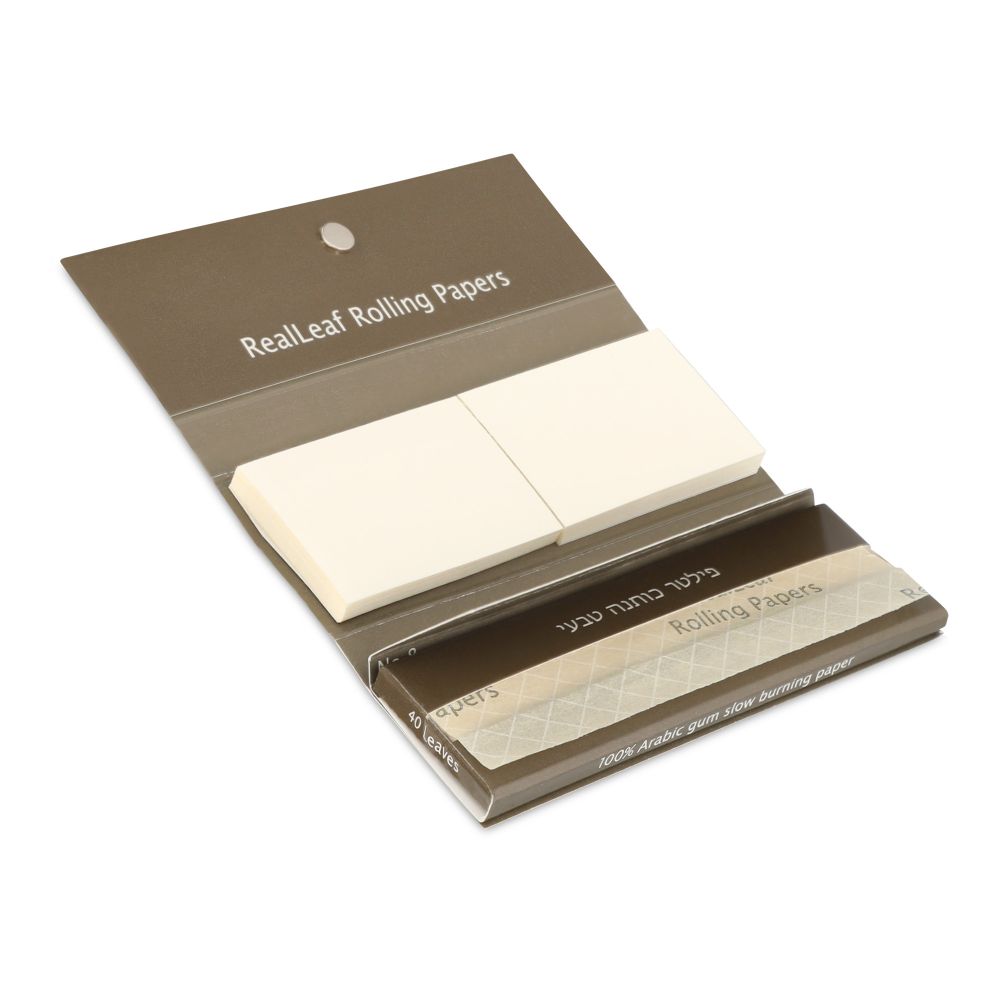 נייר גלגול Real Leaf המפ Hemp בינוני 1/4 1 + פילטרים