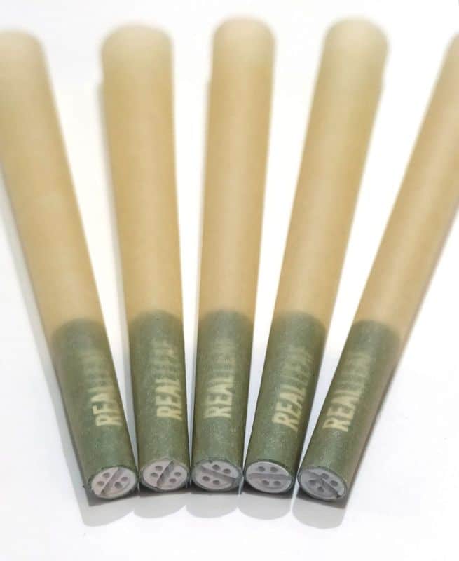 20 קונוסים גדולים מוכנים למילוי RealLeaf ריליף King Size פילטר פחם פעיל